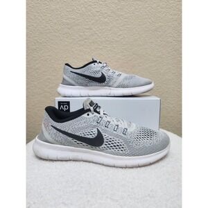 Nike Free RN 2016 Women's Running Shoes Size 9 White Black Grey 831509-101